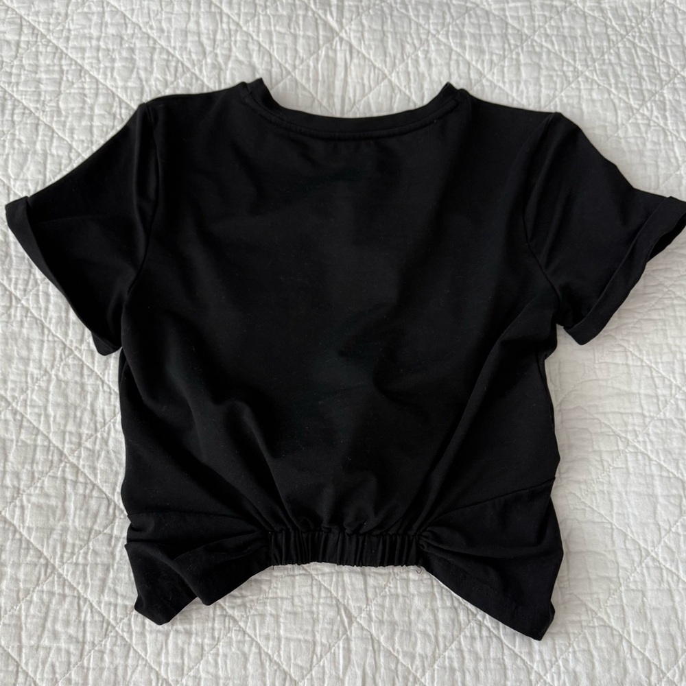 Walter Baker Black Short Sleeve Twist Tee - Picture 4 of 14